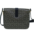 CELINE C Macadam Canvas Shoulder Bag Coated Canvas Navy  60345