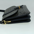 CELINE C Macadam Canvas Shoulder Bag Coated Canvas Navy  60345