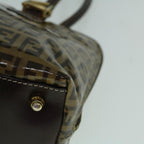 FENDI Zucchino Canvas Hand Bag Coated Canvas Brown60354