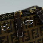 FENDI Zucchino Canvas Hand Bag Coated Canvas Brown60354