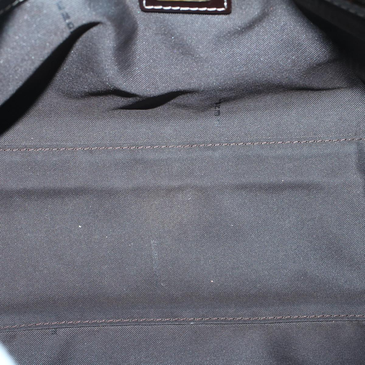 FENDI Zucchino Canvas Hand Bag Coated Canvas Brown60354