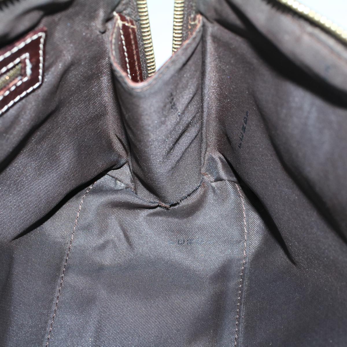 FENDI Zucchino Canvas Hand Bag Coated Canvas Brown60354