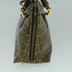 FENDI Zucchino Canvas Hand Bag Coated Canvas Brown60354