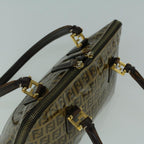 FENDI Zucchino Canvas Hand Bag Coated Canvas Brown60354