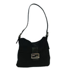 FENDI Mamma Baguette Shoulder Bag Nylon Black60359