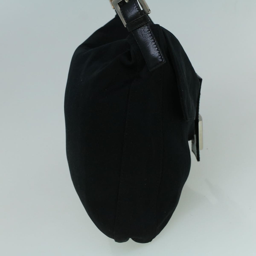 FENDI Mamma Baguette Shoulder Bag Nylon Black60359