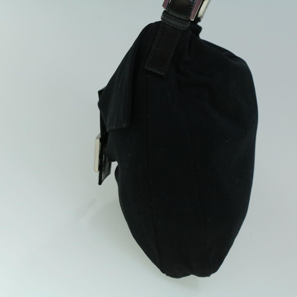 FENDI Mamma Baguette Shoulder Bag Nylon Black60359