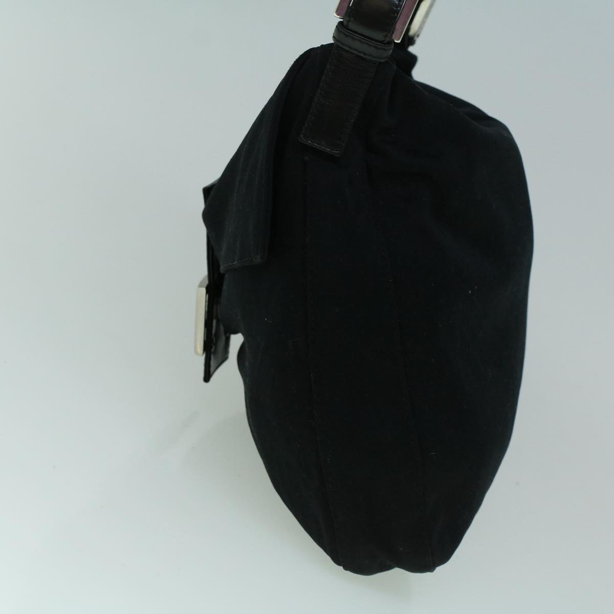 FENDI Mamma Baguette Shoulder Bag Nylon Black60359