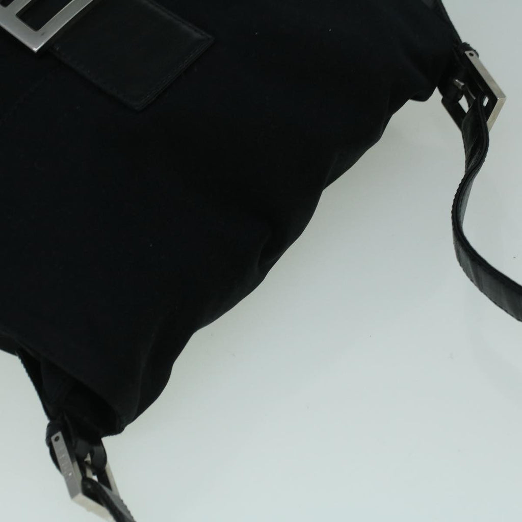 FENDI Mamma Baguette Shoulder Bag Nylon Black60359