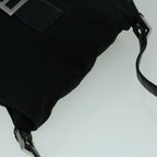 FENDI Mamma Baguette Shoulder Bag Nylon Black60359