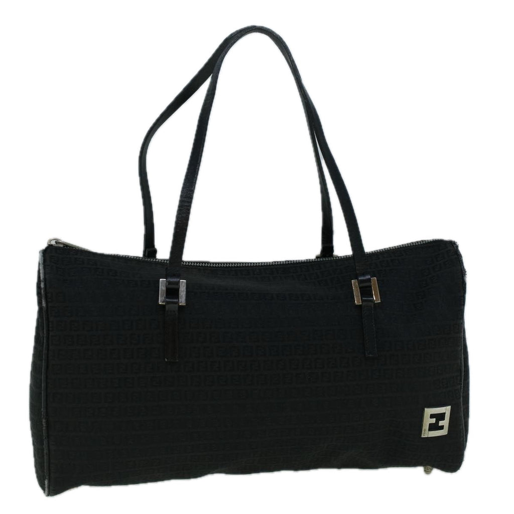 FENDI Zucchino Canvas Tote Bag Black60395