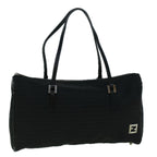 FENDI Zucchino Canvas Tote Bag Black60395