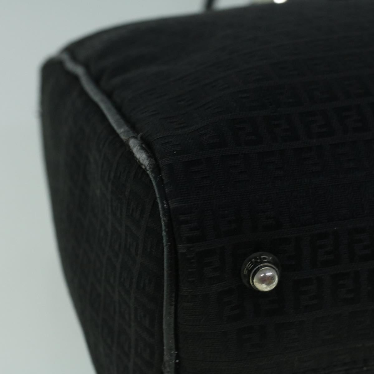 FENDI Zucchino Canvas Tote Bag Black60395