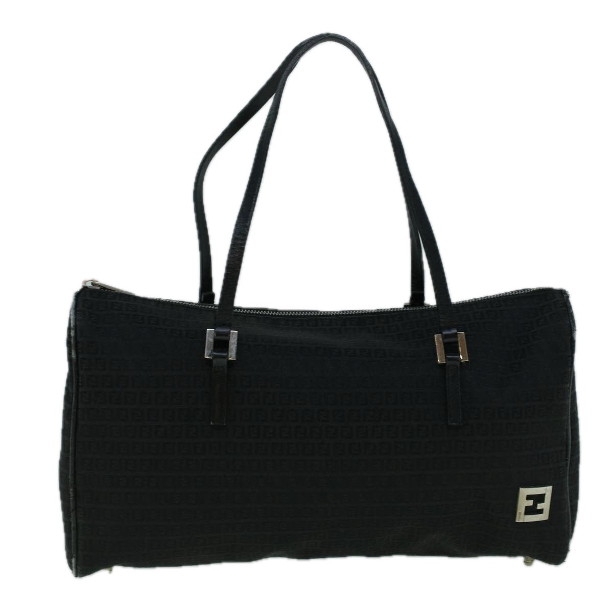 FENDI Zucchino Canvas Tote Bag Black60395
