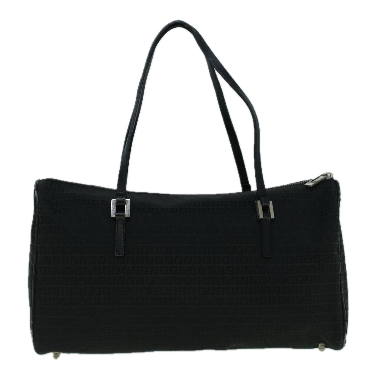 FENDI Zucchino Canvas Tote Bag Black60395