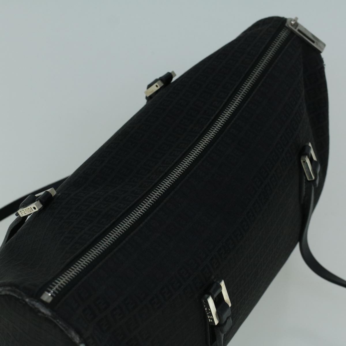 FENDI Zucchino Canvas Tote Bag Black60395