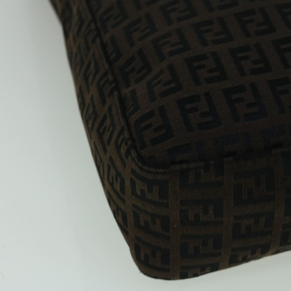 FENDI Zucchino Canvas Tote Bag Brown Black60396