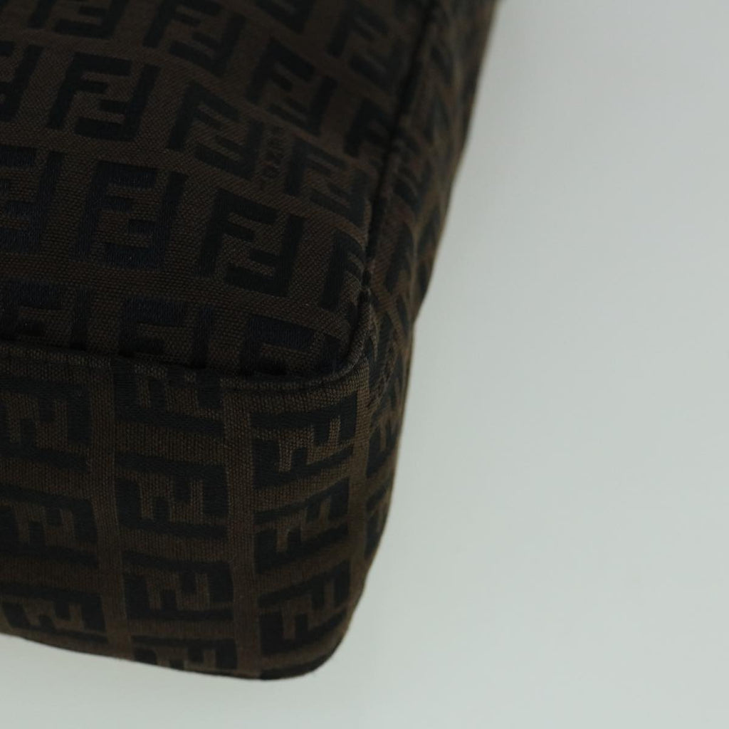 FENDI Zucchino Canvas Tote Bag Brown Black60396