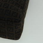 FENDI Zucchino Canvas Tote Bag Brown Black60396