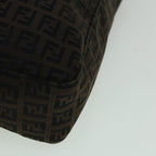 FENDI Zucchino Canvas Tote Bag Brown Black60396