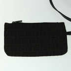 FENDI Zucchino Canvas Tote Bag Brown Black60396