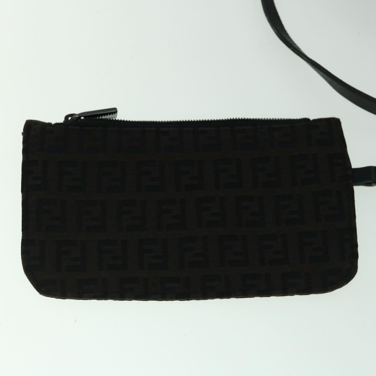 FENDI Zucchino Canvas Tote Bag Brown Black60396