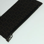 FENDI Zucchino Canvas Tote Bag Brown Black60396