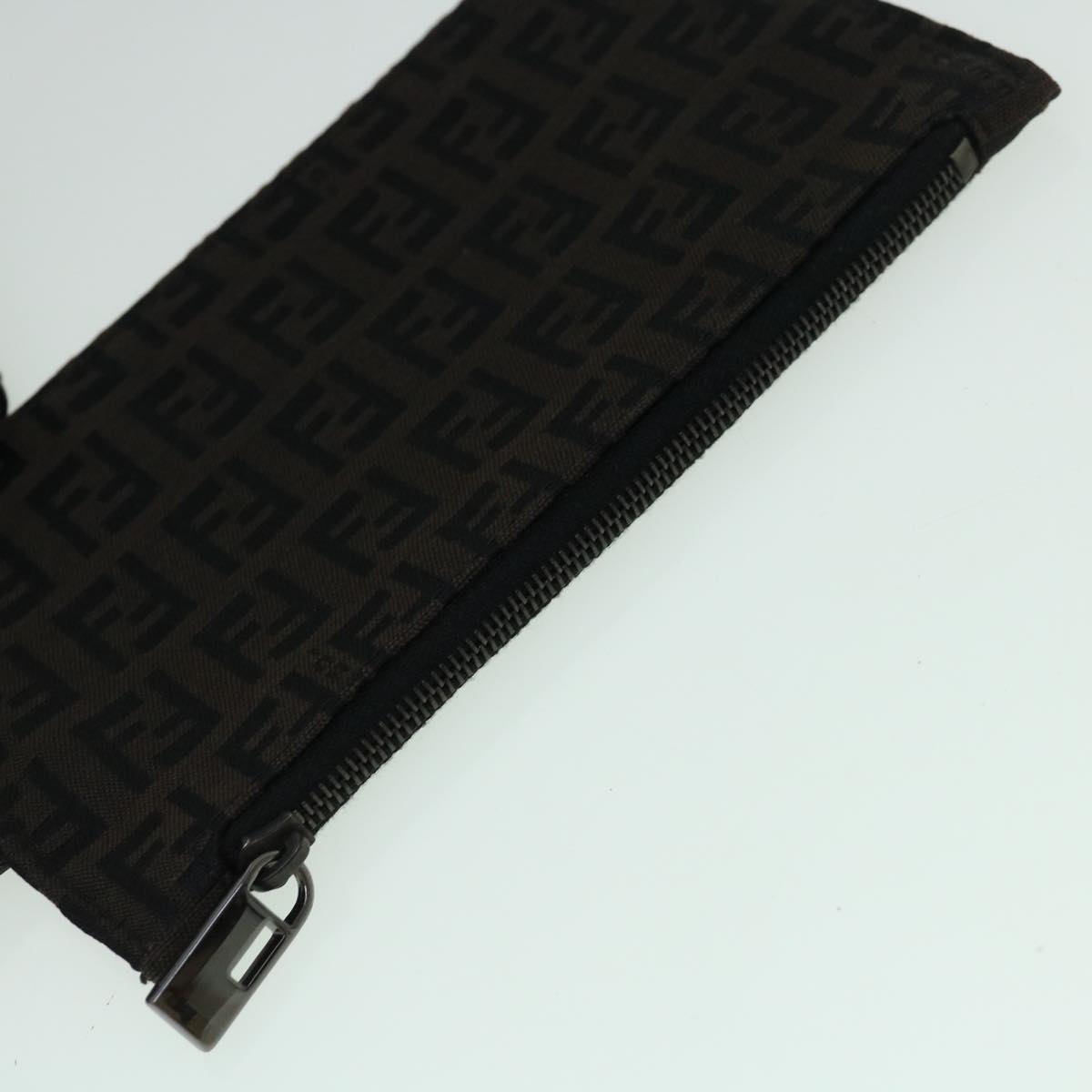 FENDI Zucchino Canvas Tote Bag Brown Black60396
