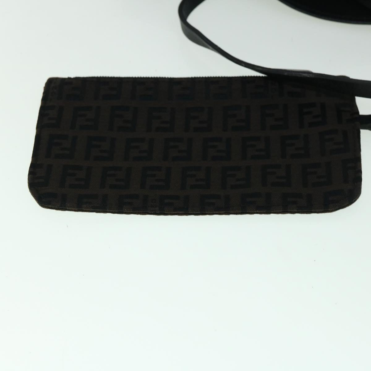 FENDI Zucchino Canvas Tote Bag Brown Black60396