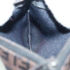 FENDI Zucchino Canvas Tote Bag Brown Black60396