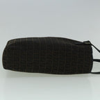 FENDI Zucchino Canvas Tote Bag Brown Black60396