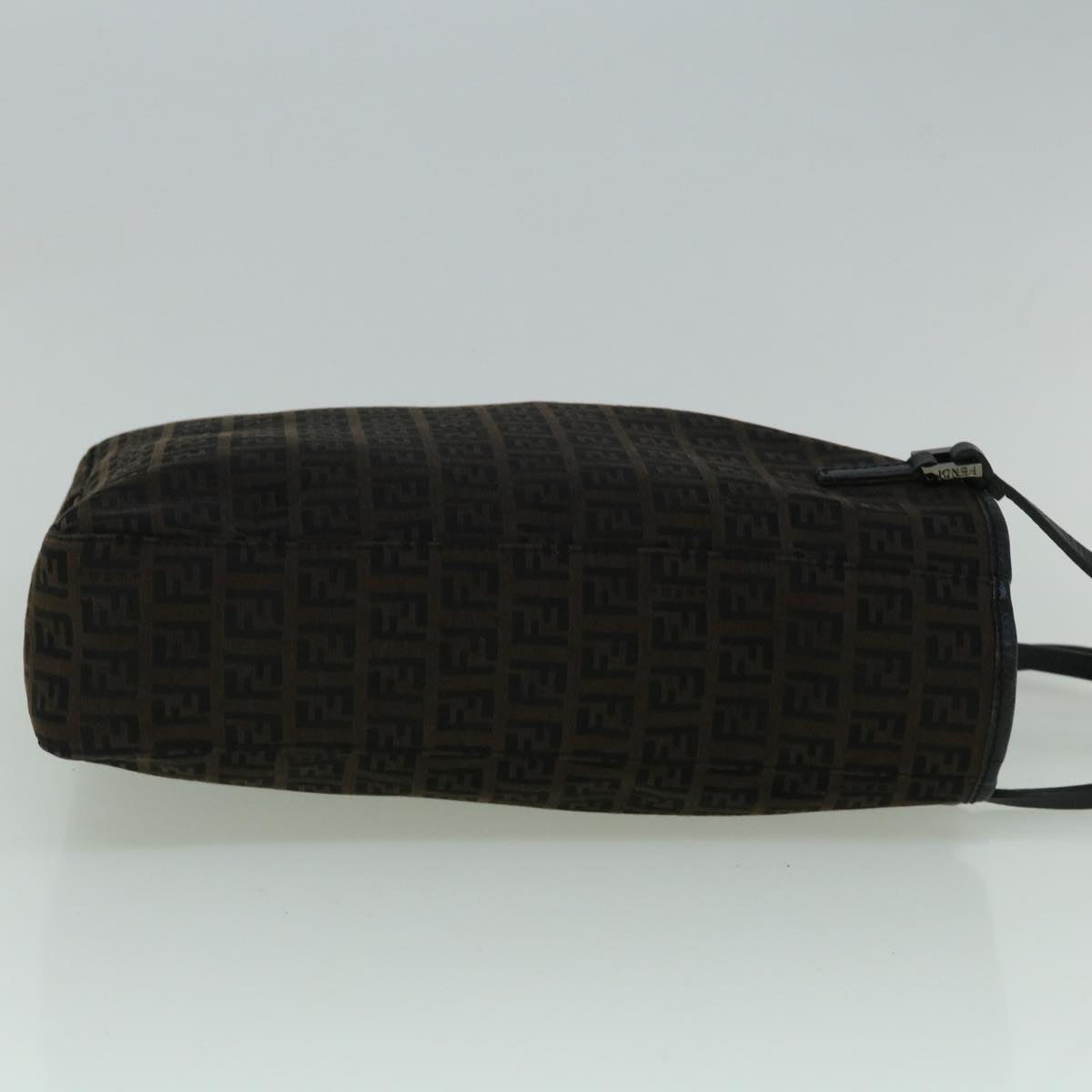 FENDI Zucchino Canvas Tote Bag Brown Black60396