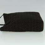 FENDI Zucchino Canvas Tote Bag Brown Black60396