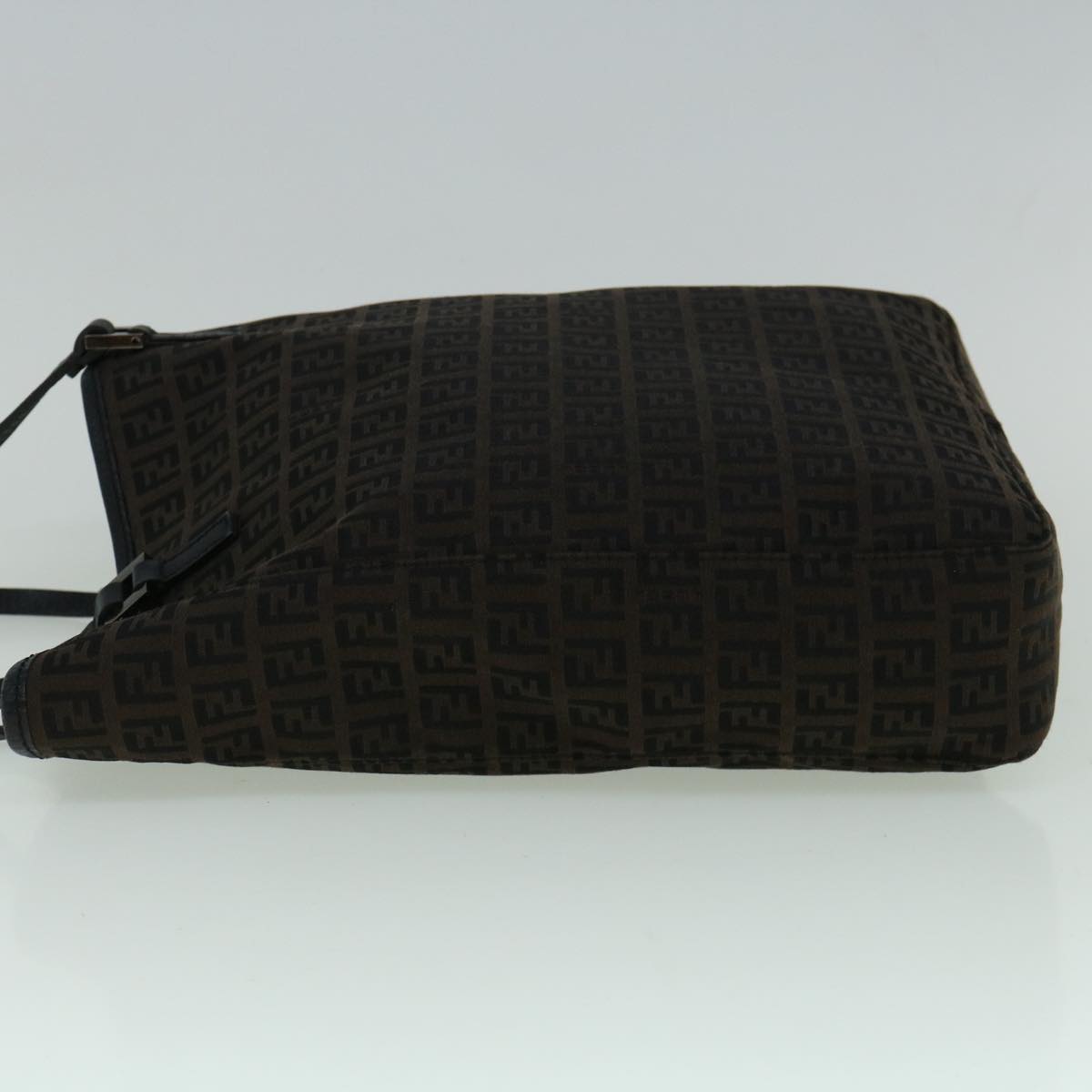 FENDI Zucchino Canvas Tote Bag Brown Black60396