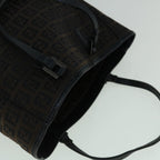 FENDI Zucchino Canvas Tote Bag Brown Black60396