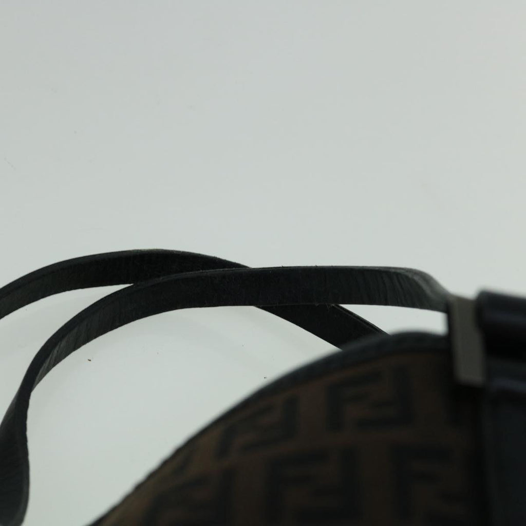 FENDI Zucchino Canvas Tote Bag Brown Black60396