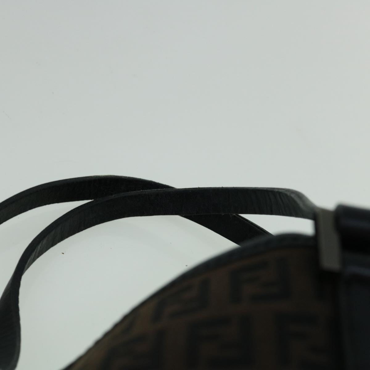 FENDI Zucchino Canvas Tote Bag Brown Black60396