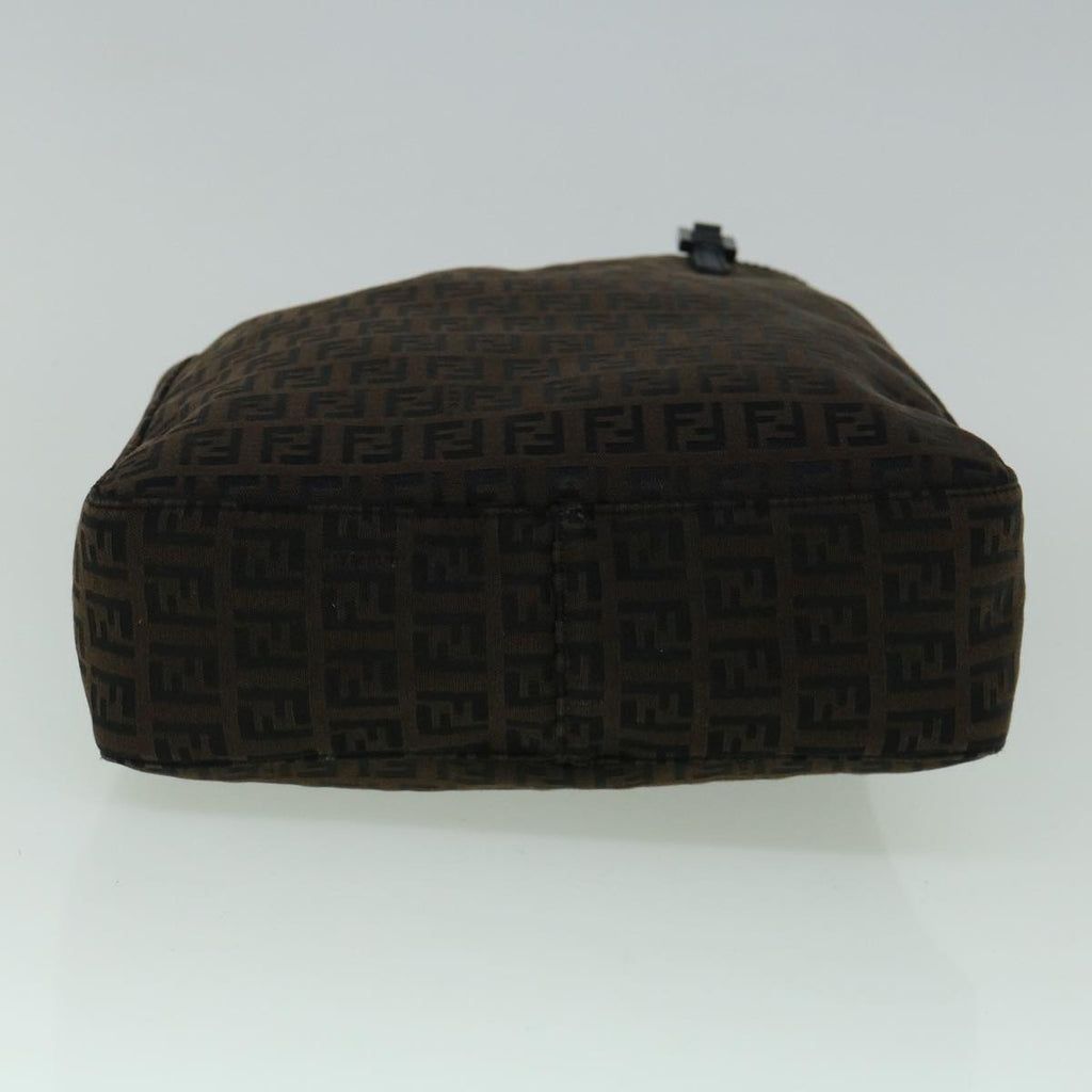 FENDI Zucchino Canvas Tote Bag Brown Black60396