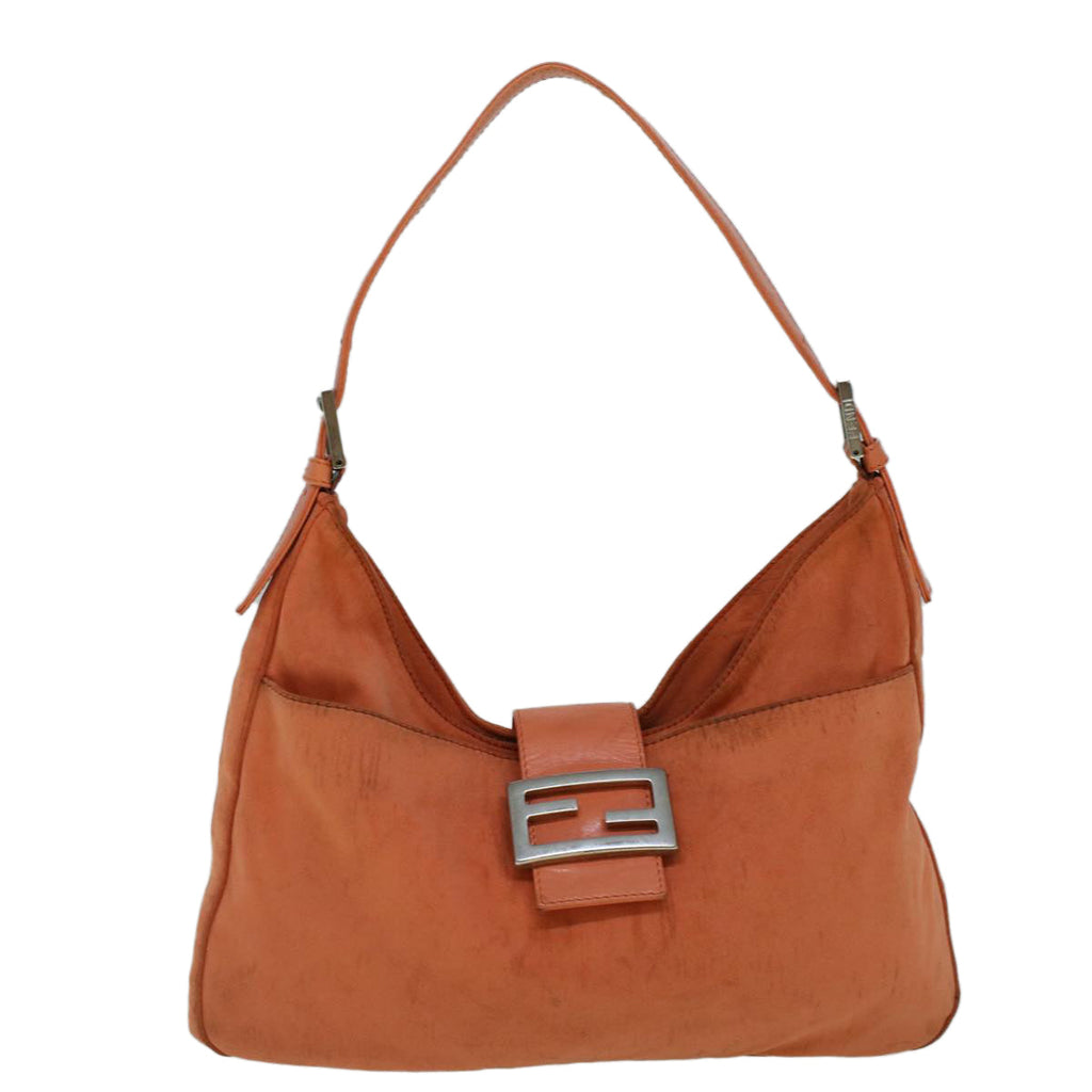 FENDI Mamma Baguette Shoulder Bag Nylon Orange60423