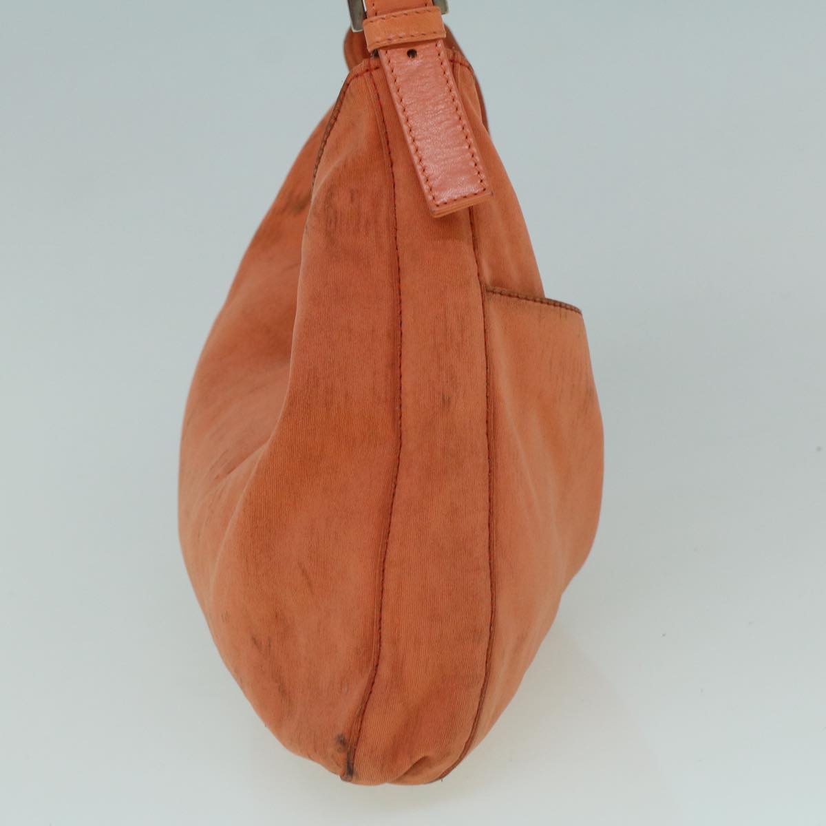 FENDI Mamma Baguette Shoulder Bag Nylon Orange60423