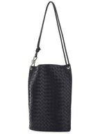 Bottega Veneta Intrecciato Medium Calfskin Tote Bag Navy