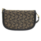 CELINE C Macadam Canvas Shoulder Bag Navy  60439