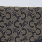 CELINE C Macadam Canvas Shoulder Bag Navy  60439