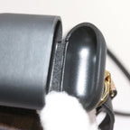 FENDI Zucca Canvas Shoulder Bag Black Brown60492A