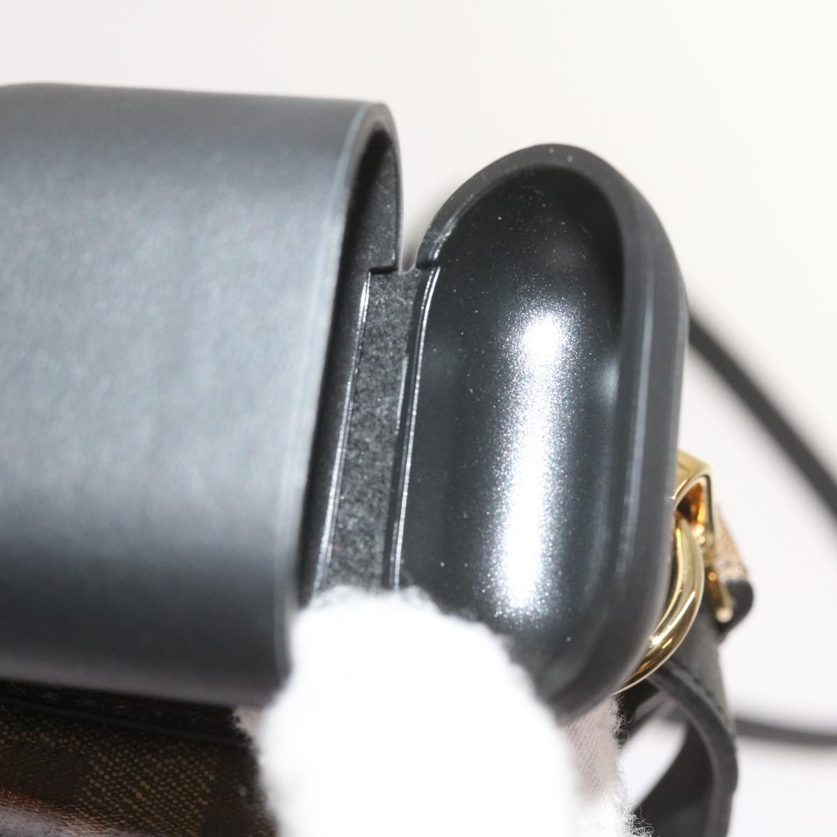 FENDI Zucca Canvas Shoulder Bag Black Brown60492A