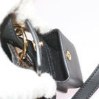 FENDI Zucca Canvas Shoulder Bag Black Brown60492A