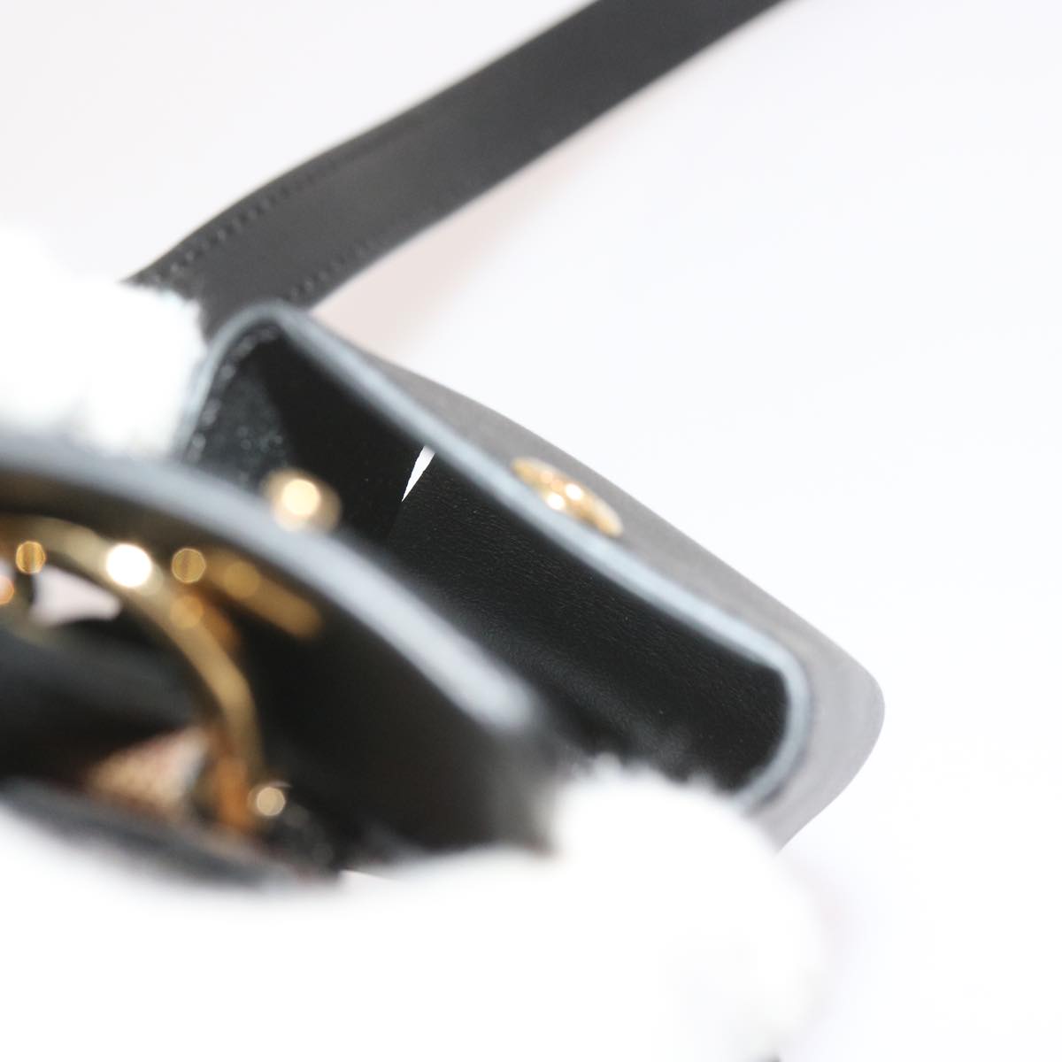 FENDI Zucca Canvas Shoulder Bag Black Brown60492A