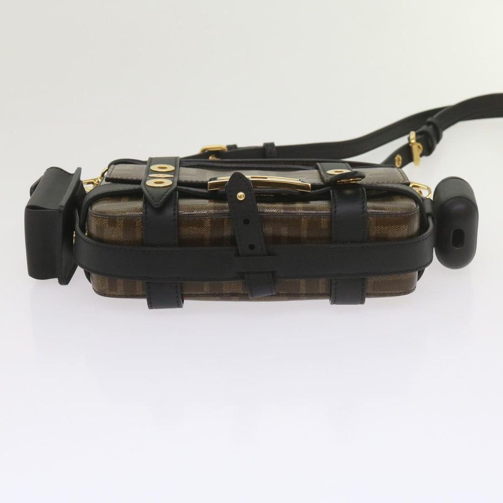 FENDI Zucca Canvas Shoulder Bag Black Brown60492A