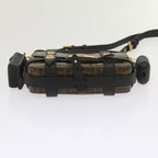 FENDI Zucca Canvas Shoulder Bag Black Brown60492A