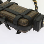 FENDI Zucca Canvas Shoulder Bag Black Brown60492A
